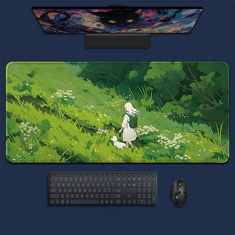 Desk Setup Natural - Mouse Pad Grande para Jogos com