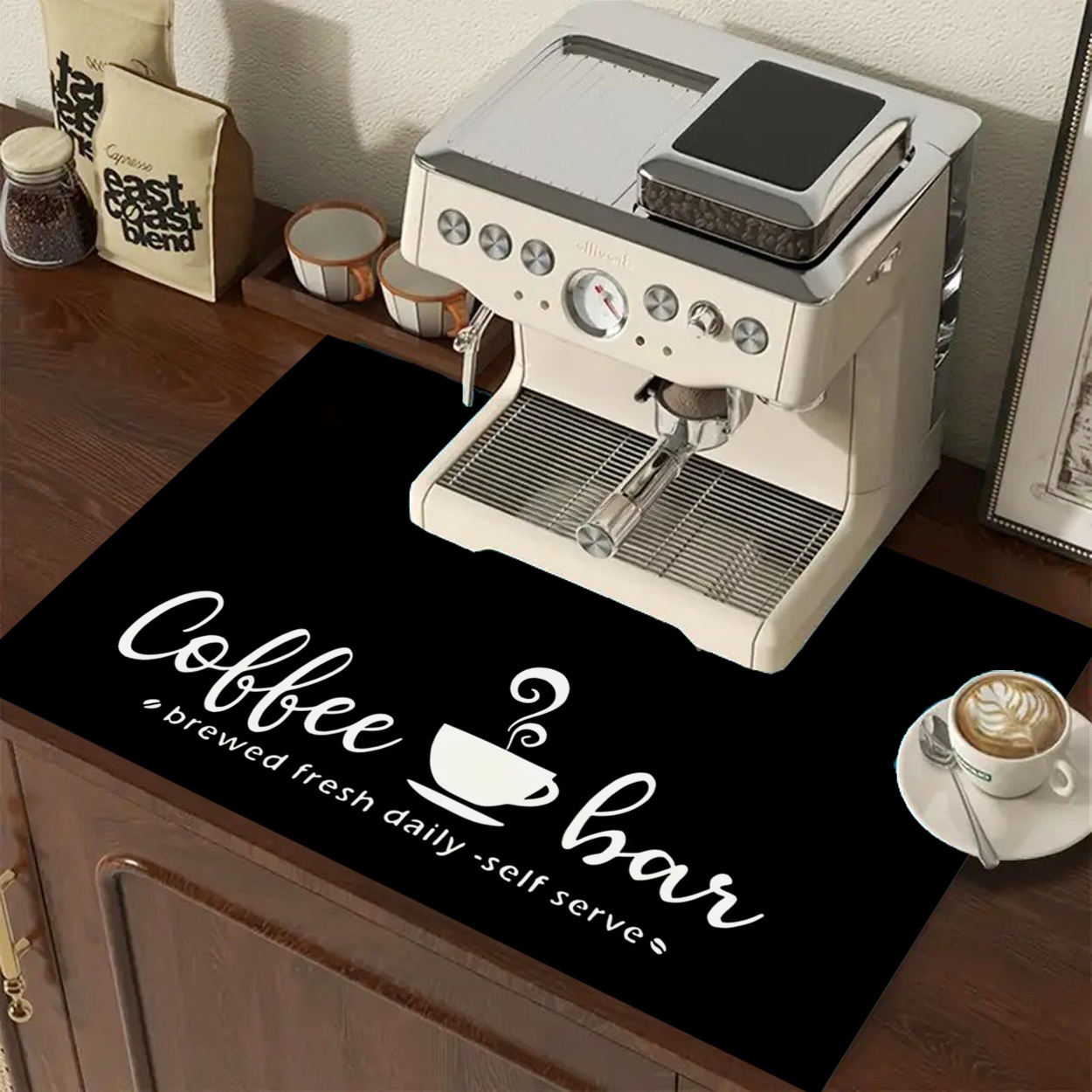 Desk Setup Organization - Tapete Minimalista Quadrado para Café –