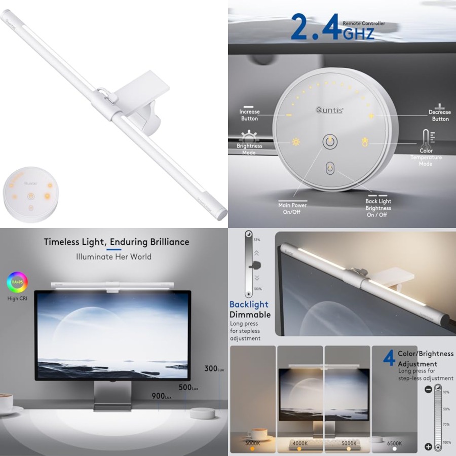 Desk Setup No Computer - Barra de Luz para Monitor com