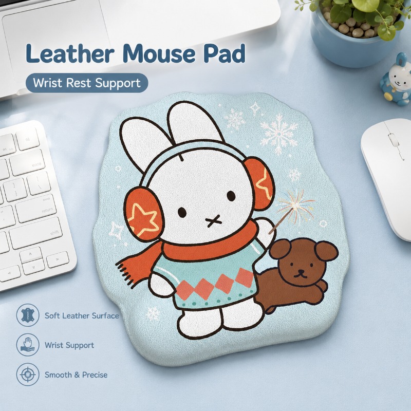 Desk Setup No Computer - Mouse Pad de Couro Anime Miffy