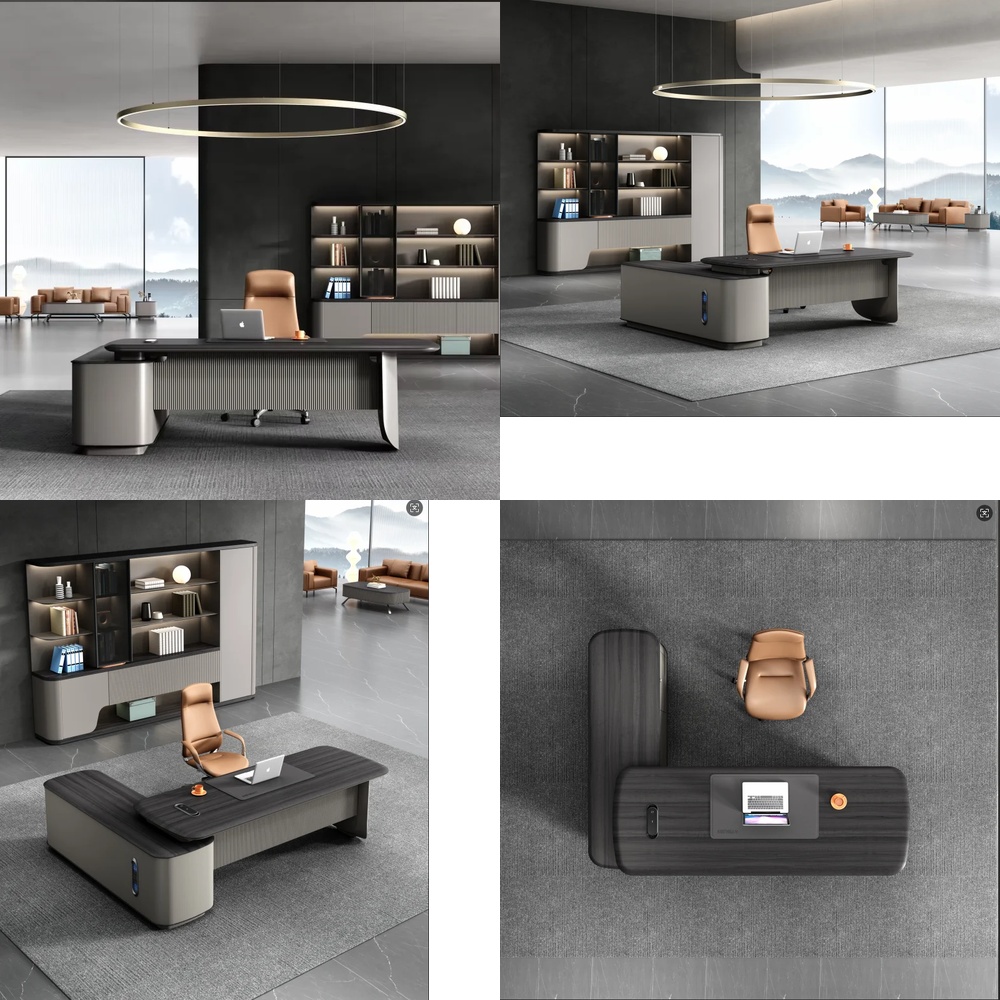 Work Desk Home Setup - Mesa Executiva Moderna de Luxo em