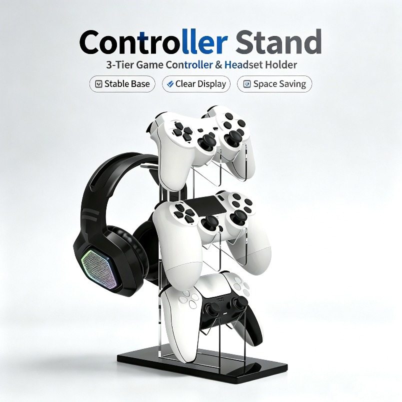 Desk Setup Headphones - Suporte para Controle com 3 Níveis,