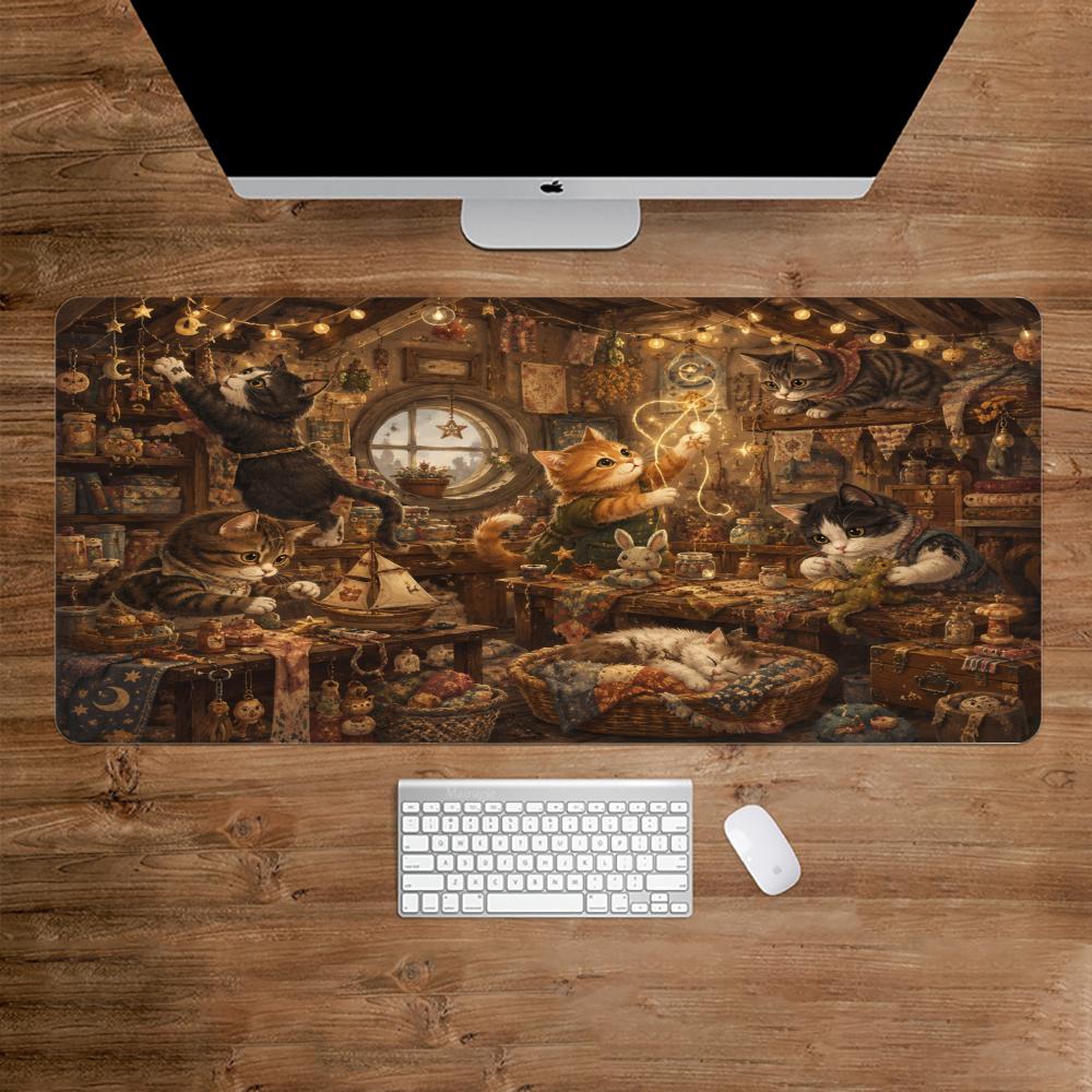 Desk Setup For Studying - Tapete de rato antiderrapante para gatos,