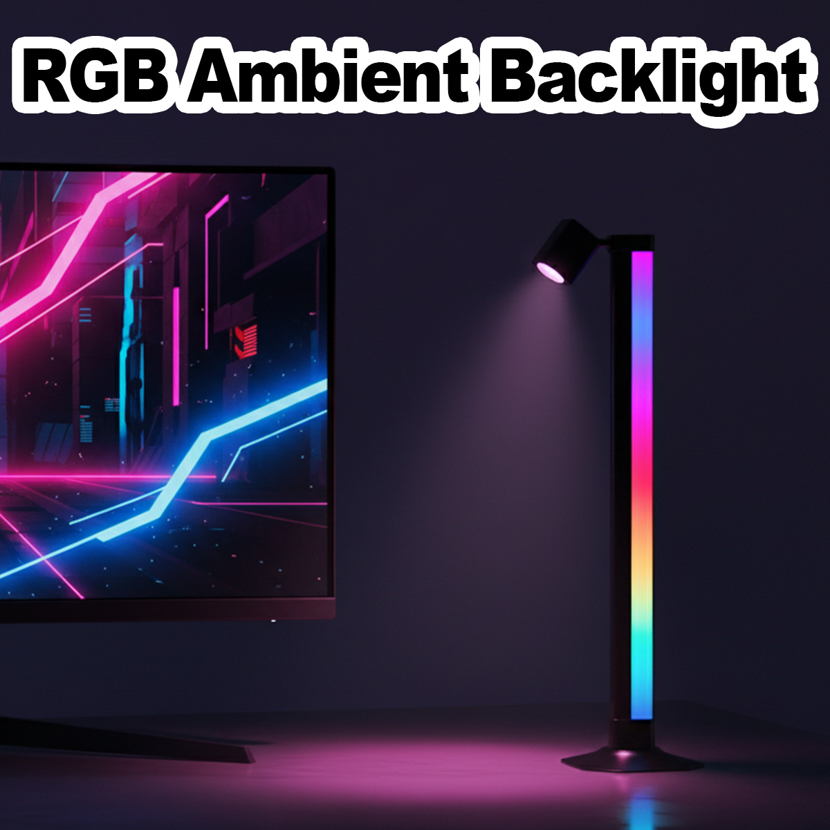 Desk Setup For Gaming - Barra de Luz Inteligente LED RGB