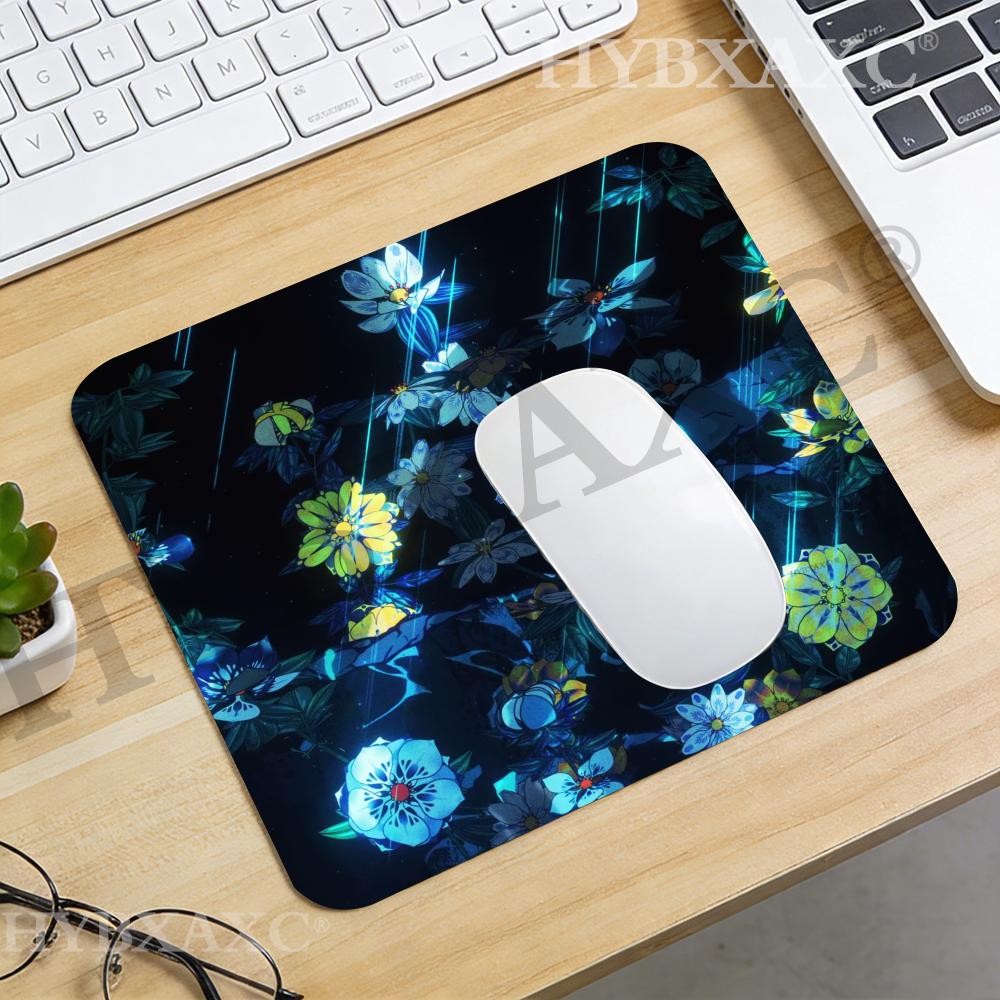 Work Desk Home Setup - Mouse Pad HYBXAXC com Fundo Floral