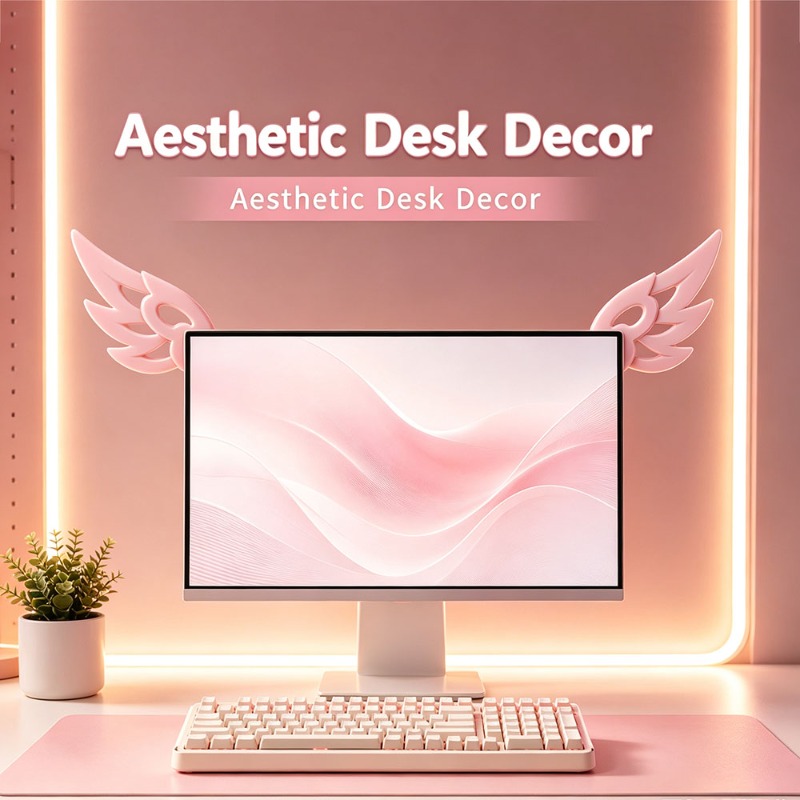 Decoração Kawaii 3D com Asas p - Desk Setup No Computer avaliação e preço