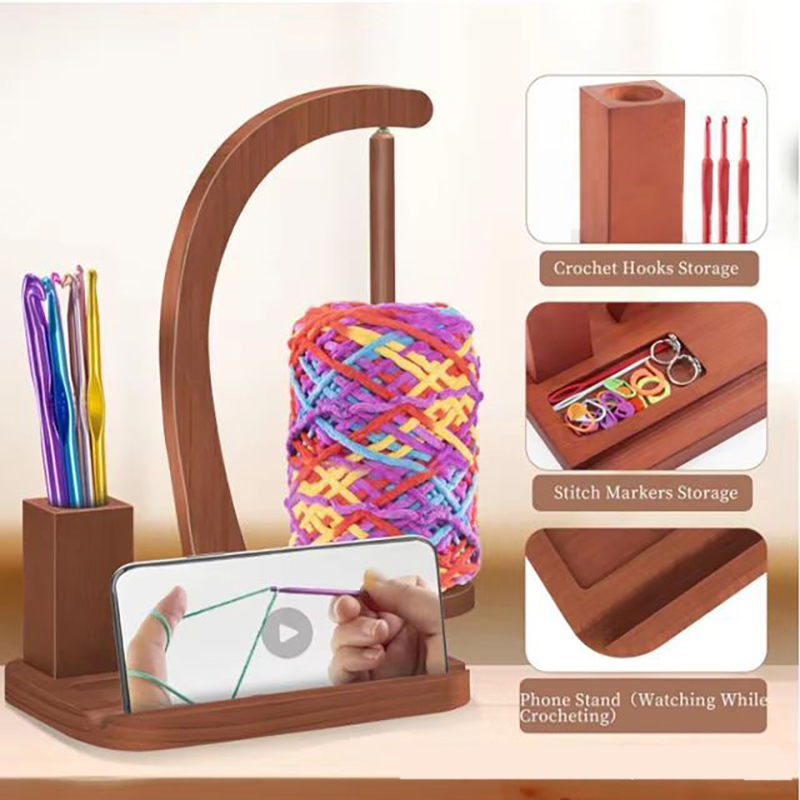 Suporte Giratório de Madeira p - Desk Setup Organization avaliação e preço