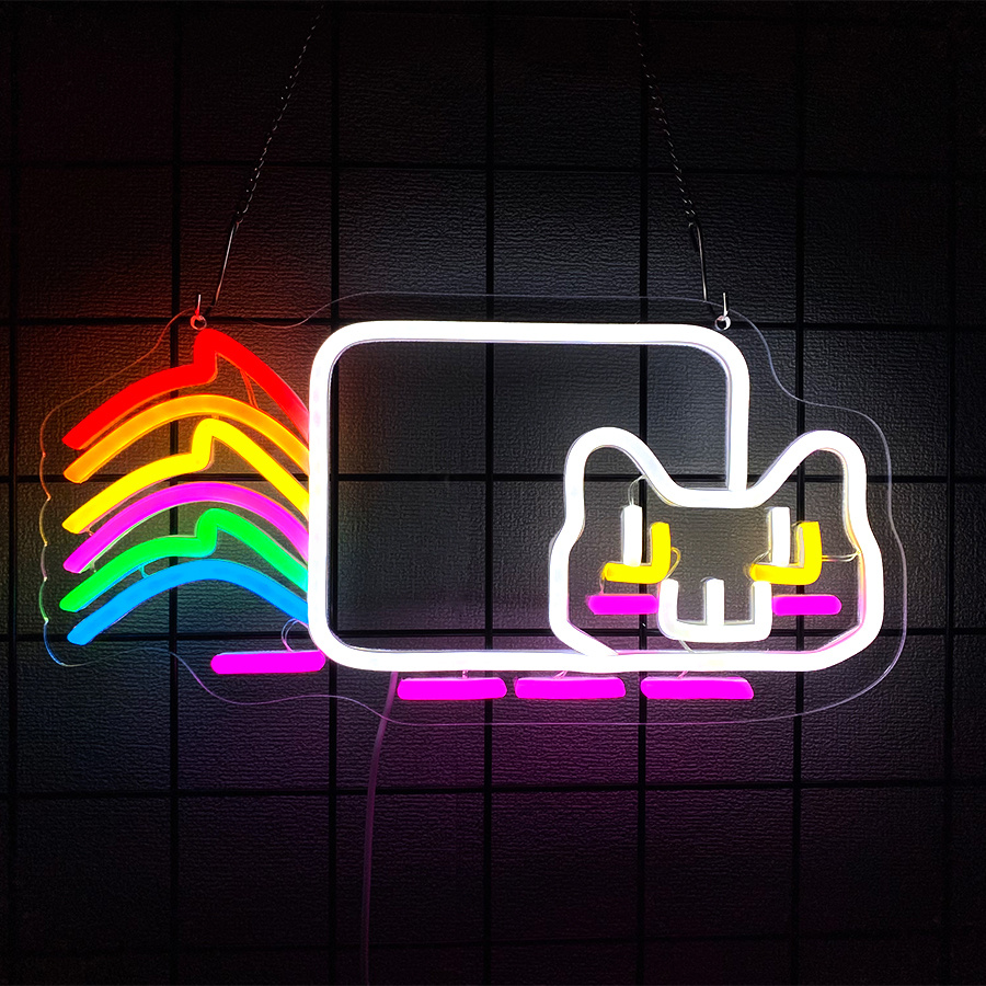 Letreiro LED Neon Gato Arco-Ír - Ambient Light Bar Usb avaliação e preço