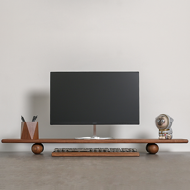 Suporte de monitor duplo de ma - Desk Setup Natural avaliação e preço