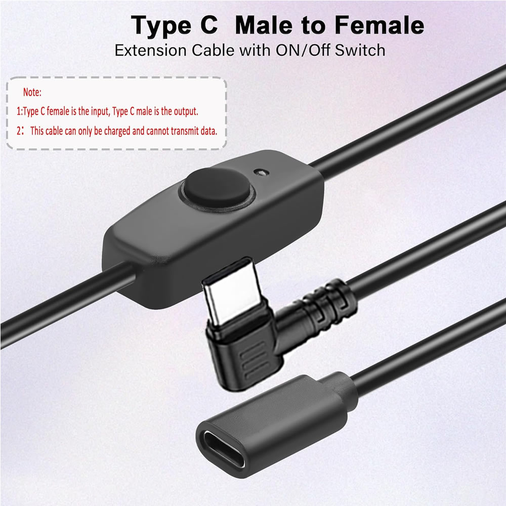 Cabo de extensão curto USB C c - Desk Setup Led Strip avaliação e preço