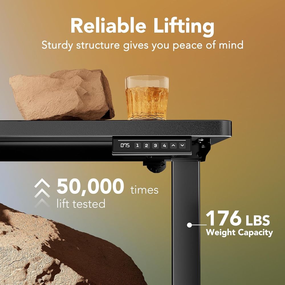 Mesa Elétrica Ajustável de 55  - Work Desk Home Setup avaliação e preço