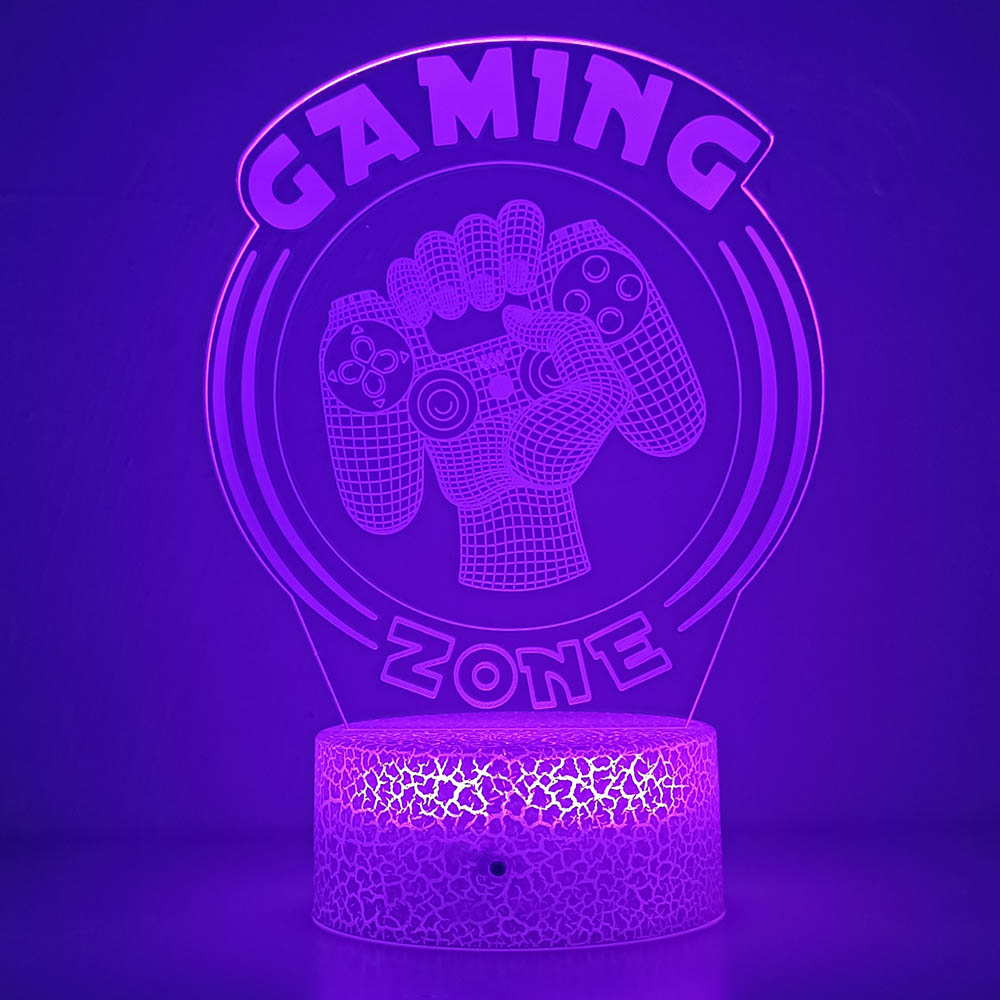 3d night light lâmpada sala de - Desk Setup Diy avaliação e preço