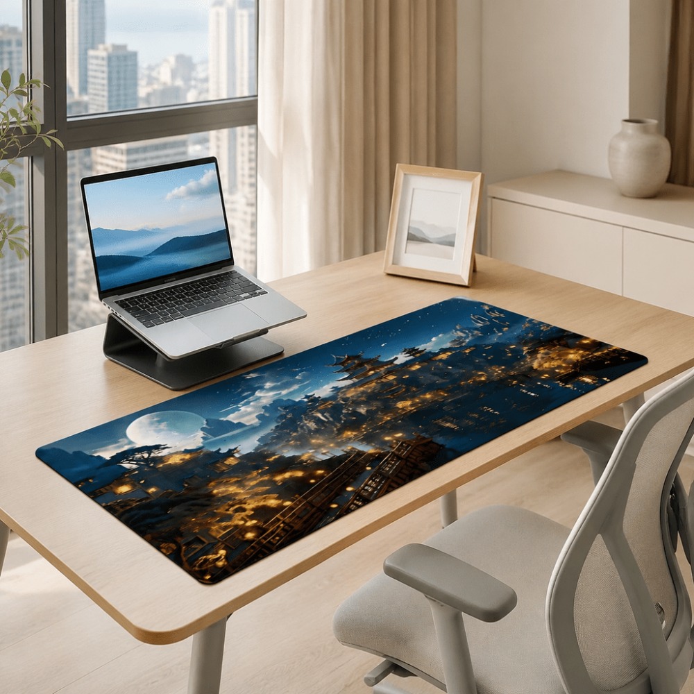 Tapete de mesa alongado com es - Work Desk Home Setup avaliação e preço