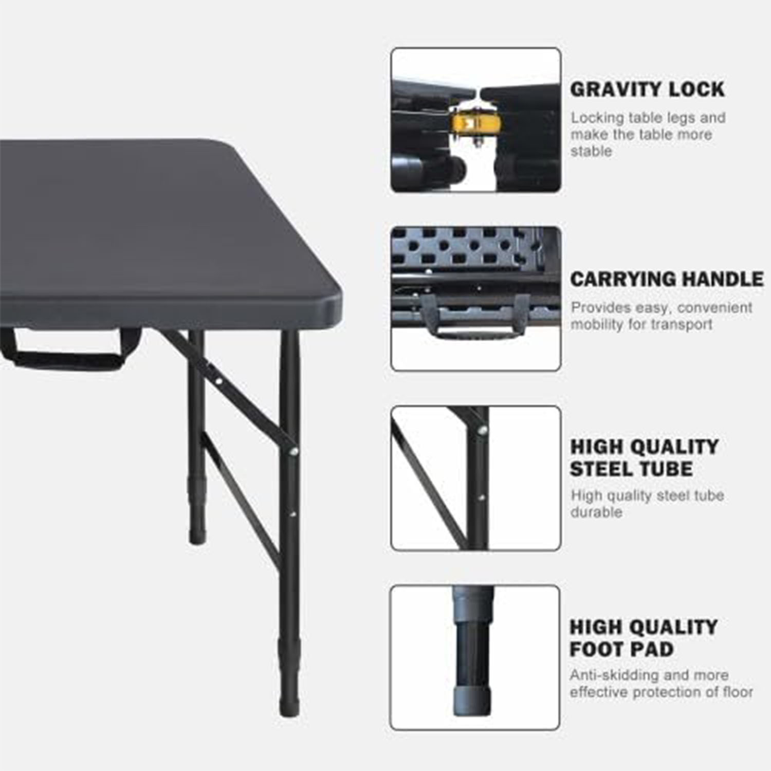 Mesa Dobrável de 4 pés com Alt - Desk Setup Clean avaliação e preço
