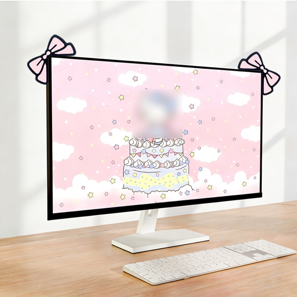 Decoração de Monitor com Laço  - Desk Setup Accessories Aesthetic avaliação e preço