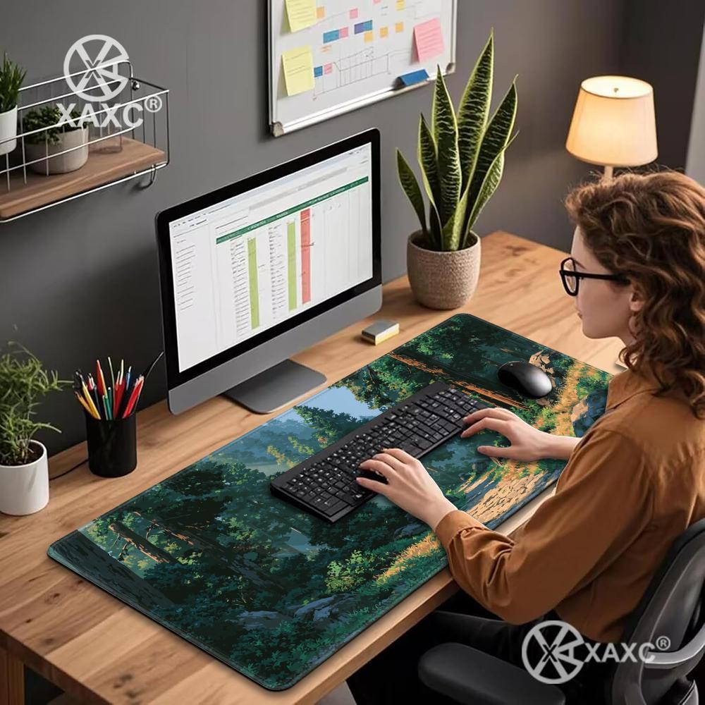 Mouse Pad XXL Forest Escape: T - Desk Setup Natural avaliação e preço