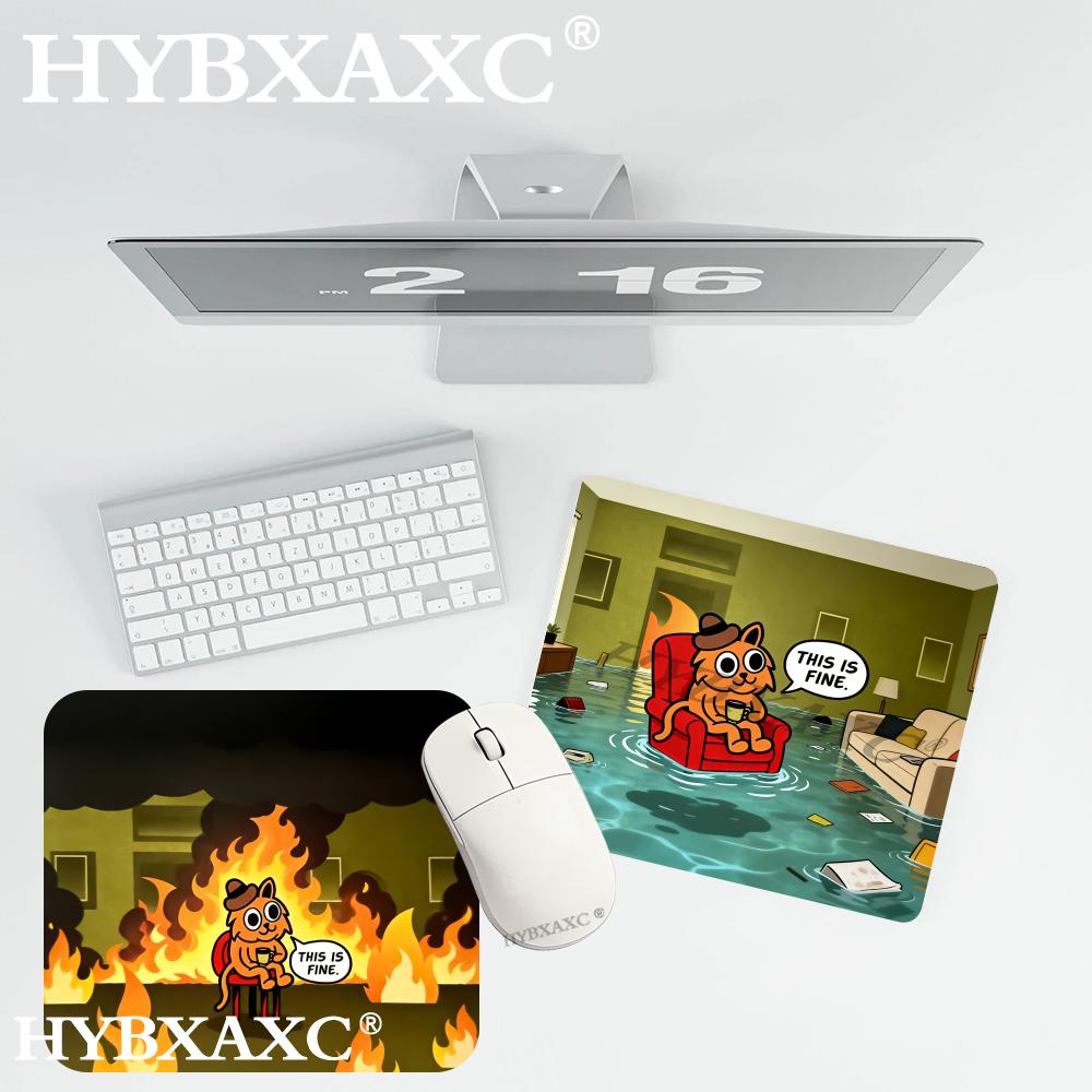 Mouse Pad HYBXAXC This Is Fine - Work Desk Home Setup avaliação e preço