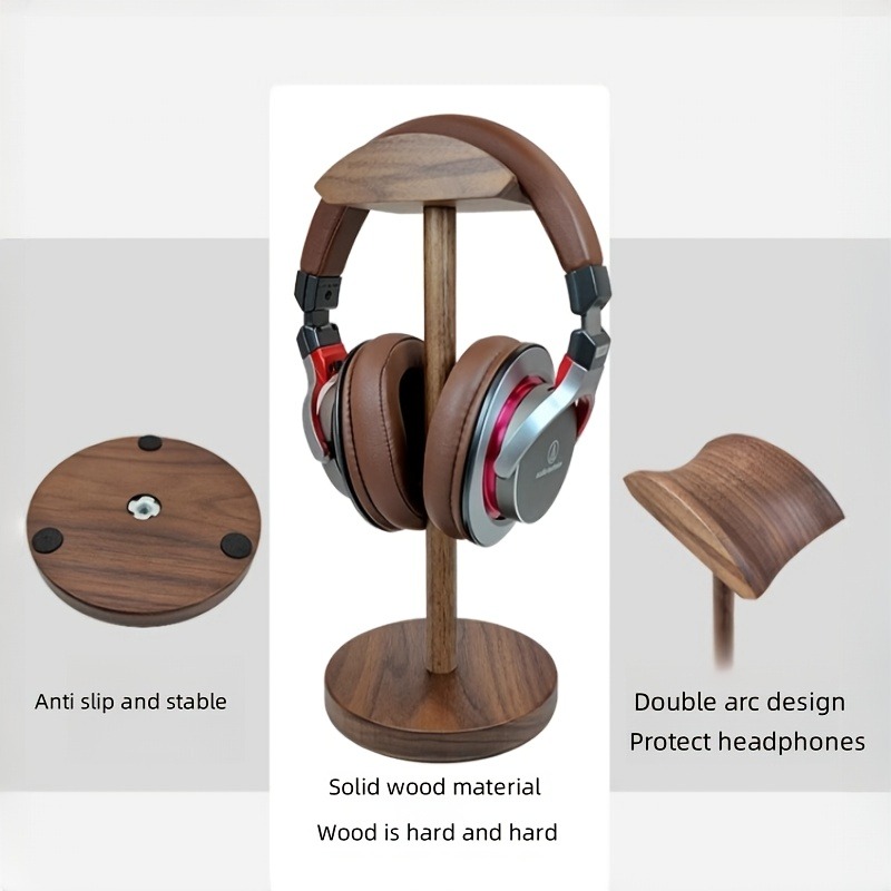 Pgy suporte de madeira para fo - Desk Setup Headphones avaliação e preço